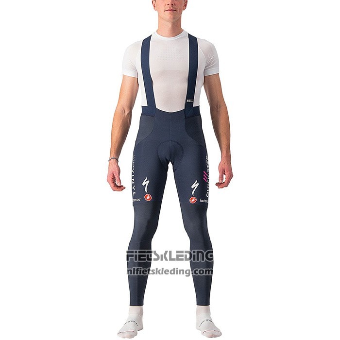 2022 Fietskleding Deceuninck Quick Step Donker Blauw Lange Mouwen en Koersbroek